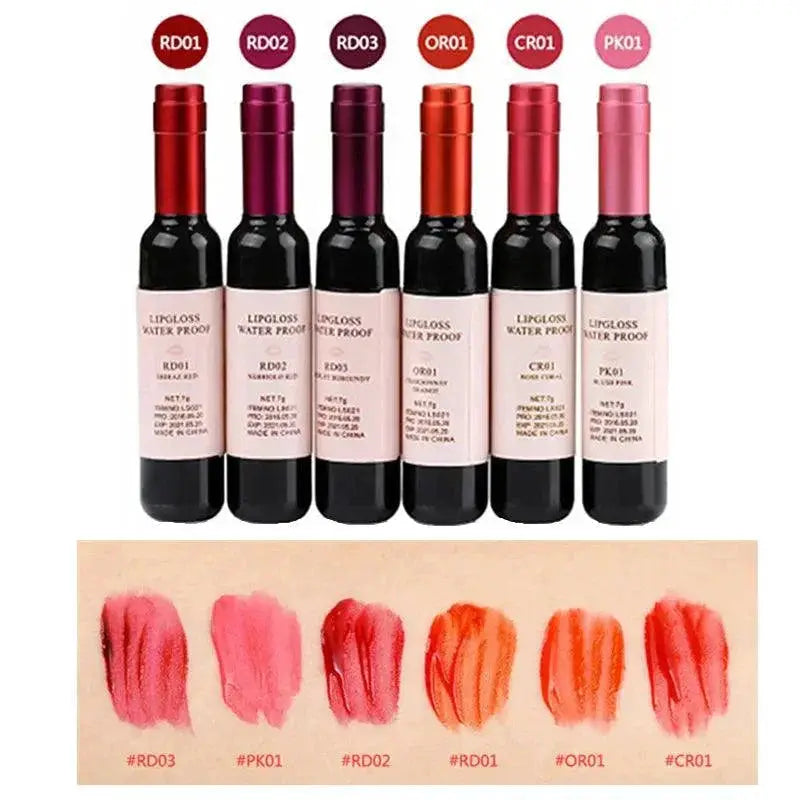 Wine Red Lip Tint Pink Lip Gloss Duo For Bold Subtle Looks
