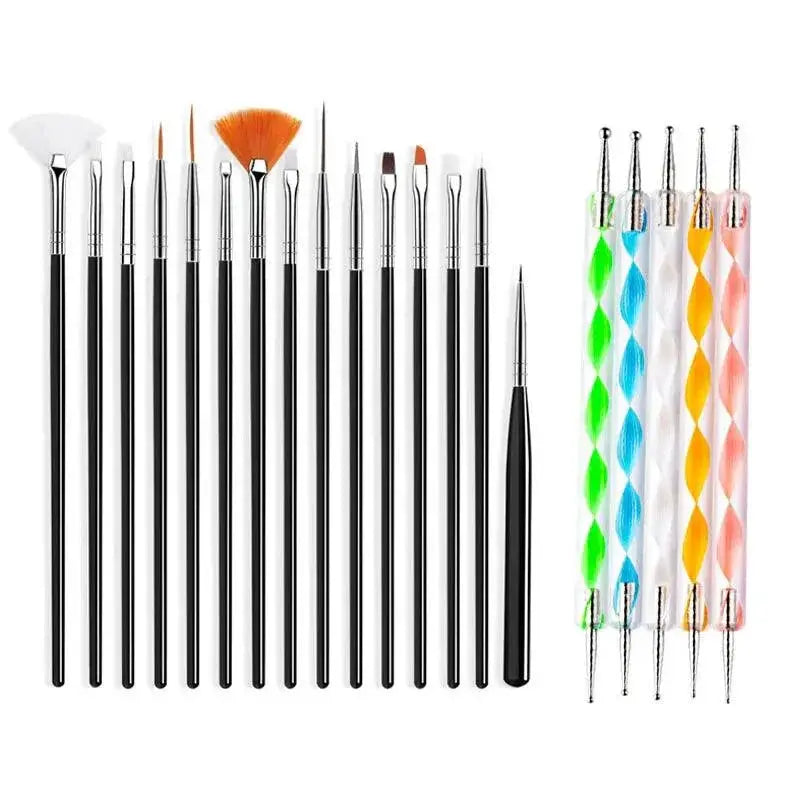 Pro Nail Art Brush Set for Beginners and Professionals