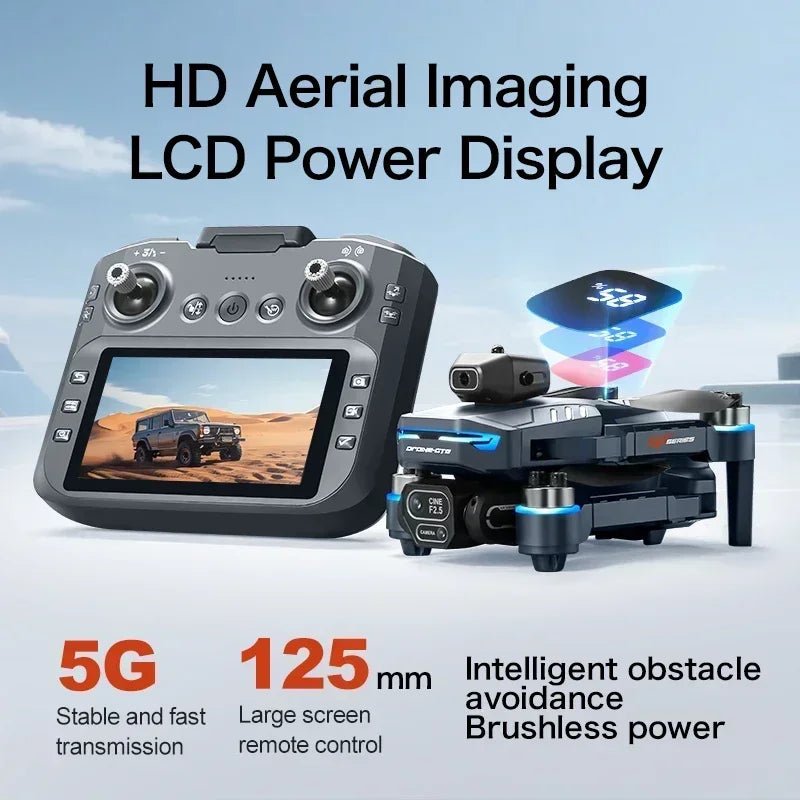 ELIGIPORT GT8 4K Camera Drone With Screen - Foldable Brushless Quadcopter Stable