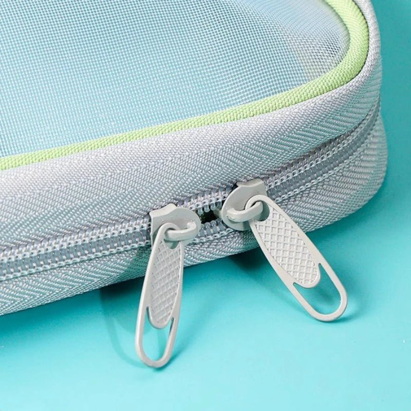 EliteX A4 Stationery Storage Bag Double Layer Mesh - Transparent Dual Mesh Layer