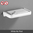 ELLEN Black Toilet Paper Holder with Storage Shelf Chic