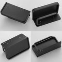 ELLEN Black Toilet Paper Holder with Storage Shelf Chic