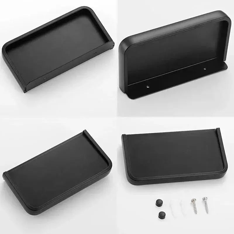 Ellen Black Toilet Paper Holder Storage Shelf Chic
