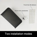 ELLEN Black Toilet Paper Holder with Storage Shelf Chic