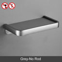 ELLEN Black Toilet Paper Holder with Storage Shelf Chic