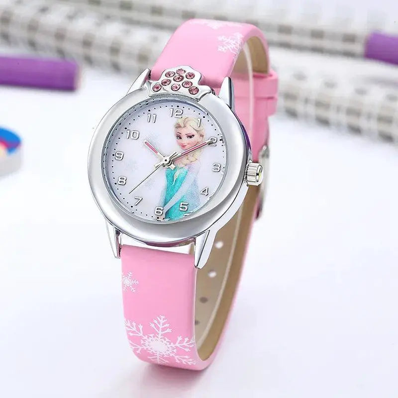 Elsa Princess Wristwatch For Girls Cute Frozen Cartoon Watch
