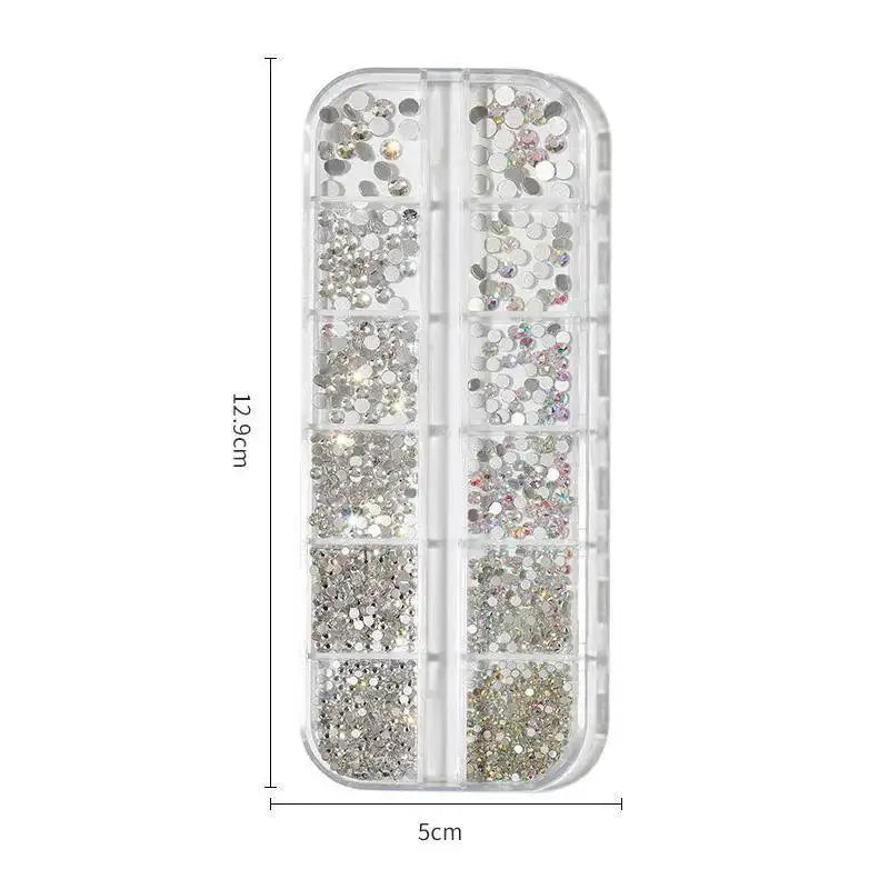 Embellished Nail Art Kit Sparkling Rhinestones Pearls Gems