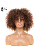 Embrace Style Afro Kinky Curly Wig Fluffy Bangs Comfort
