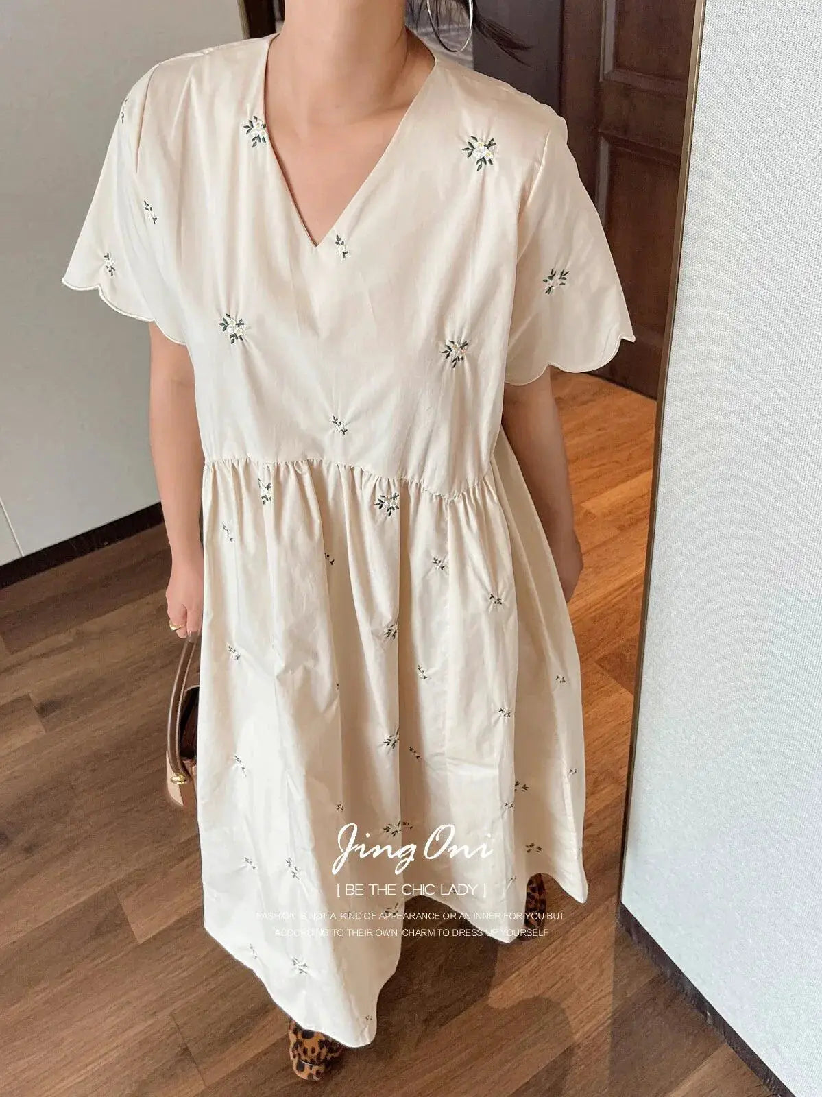Embroidered Floral Dress Vintage Style For Summer Chic