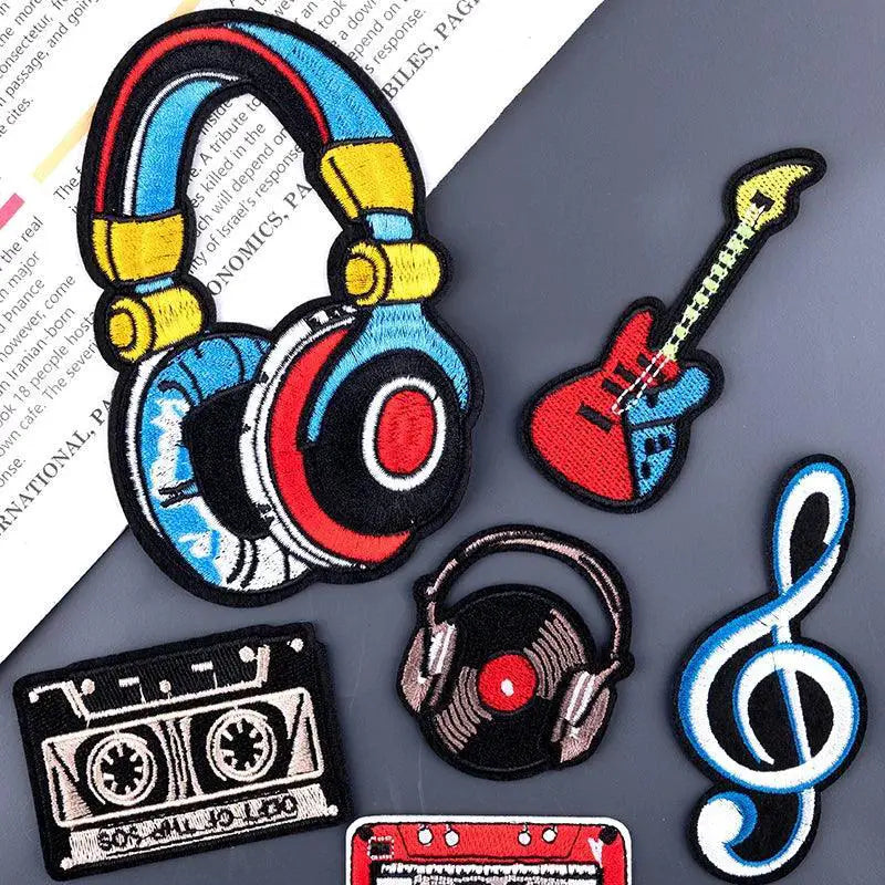 Embroidered Music Rock Patches For Punk Clothing Style