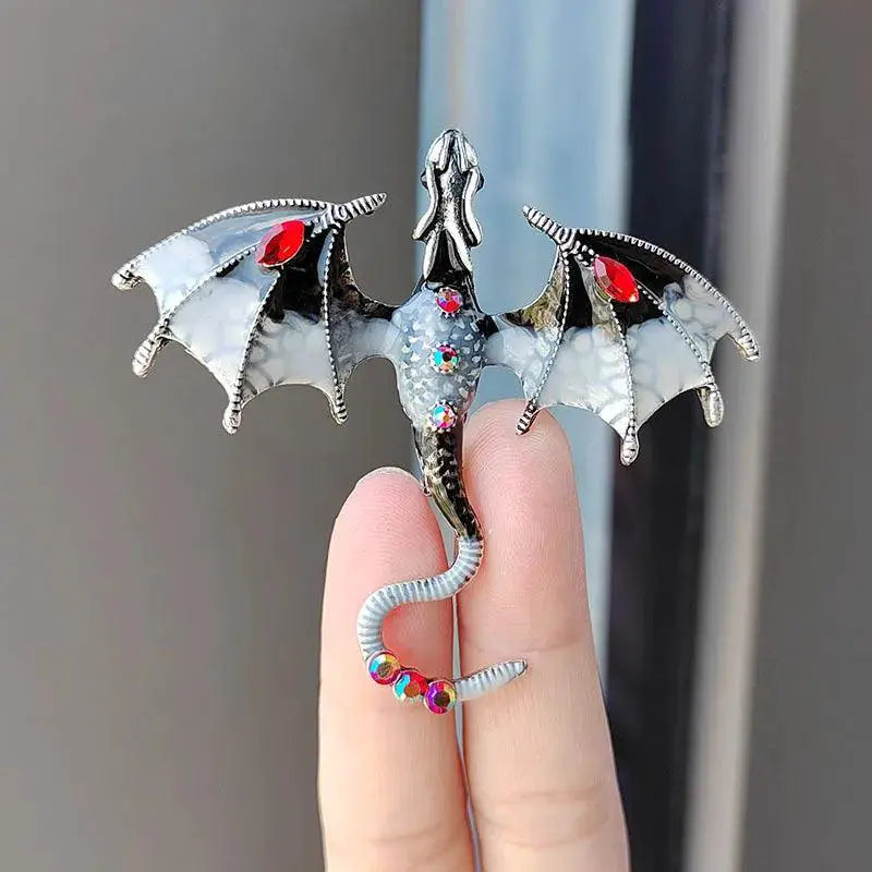 Enamel Dragon Brooches Mythical Animal Pins Unisex
