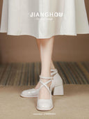 Enchanted Mary Jane Shoes Whimsical Cross Strap Style - OurLum.com