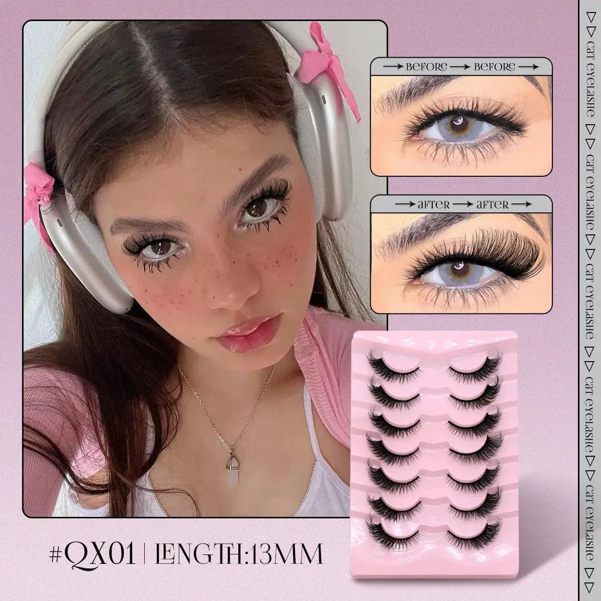 Enchanting Cat Eye Faux Mink Lashes for Winged Look
