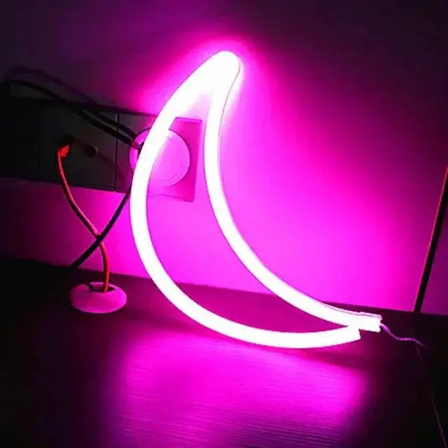 LED Moon Star Neon Light for Kids Parties Room Decor