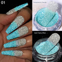 Enchanting Mermaid Holographic Nail Powder DIY Aurora Glitter Dust