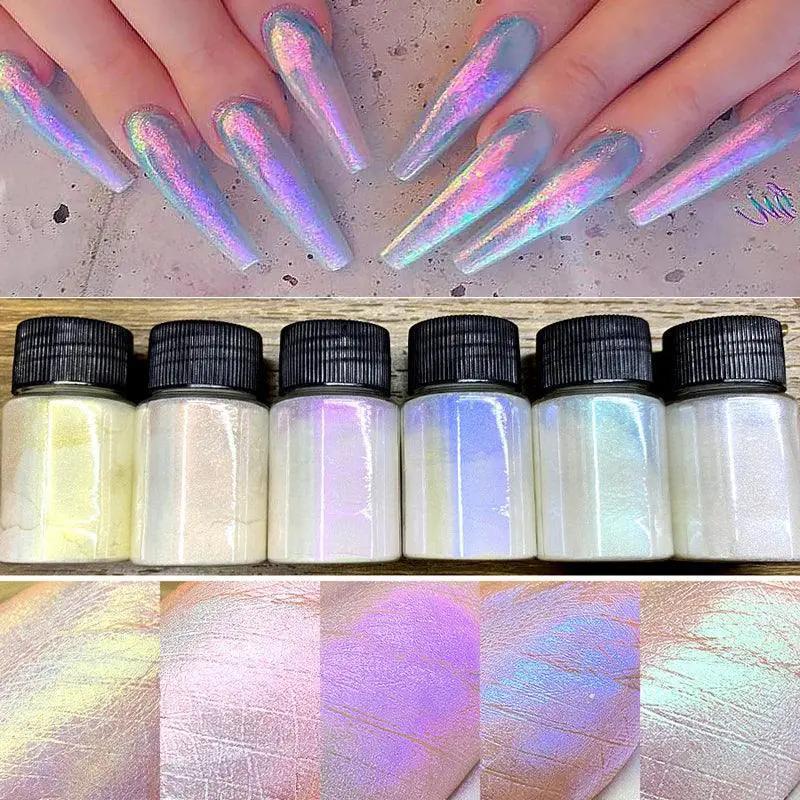 Enchanting Mermaid Holographic Nail Powder Aurora Glitter