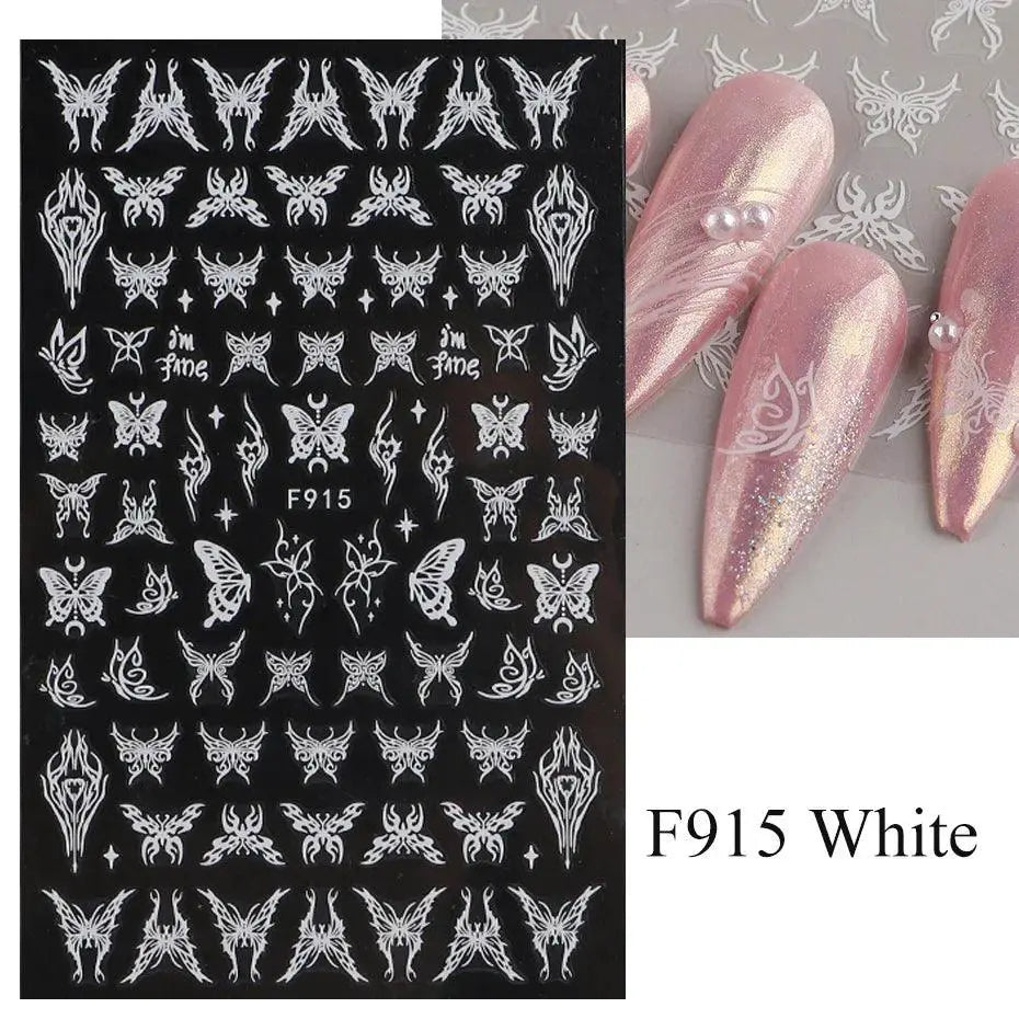 Easy Apply Nail Art Stickers for Pros — F911 Black