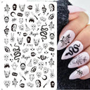 Enchanting Mystical Nail Art Stickers with Celestial Accents