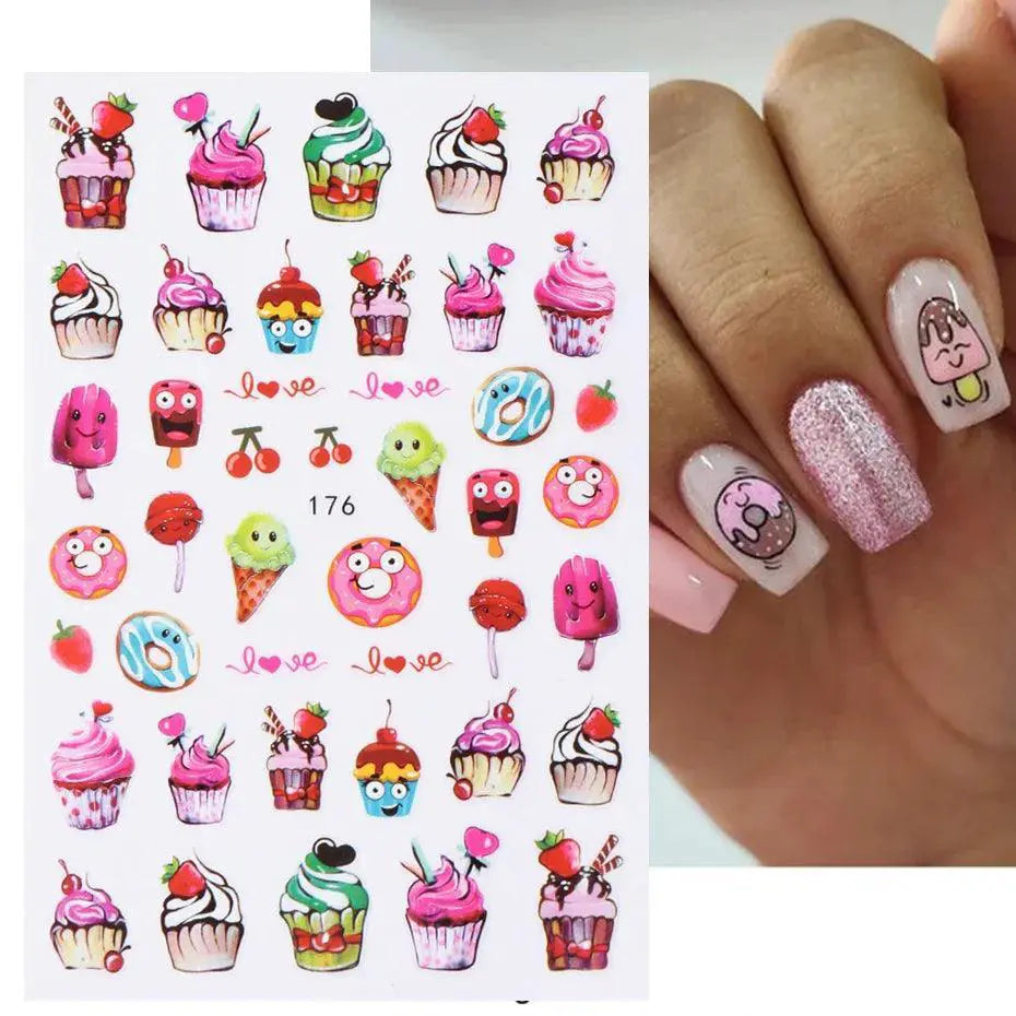 Easy Apply Nail Art Stickers for Pros — F915 White