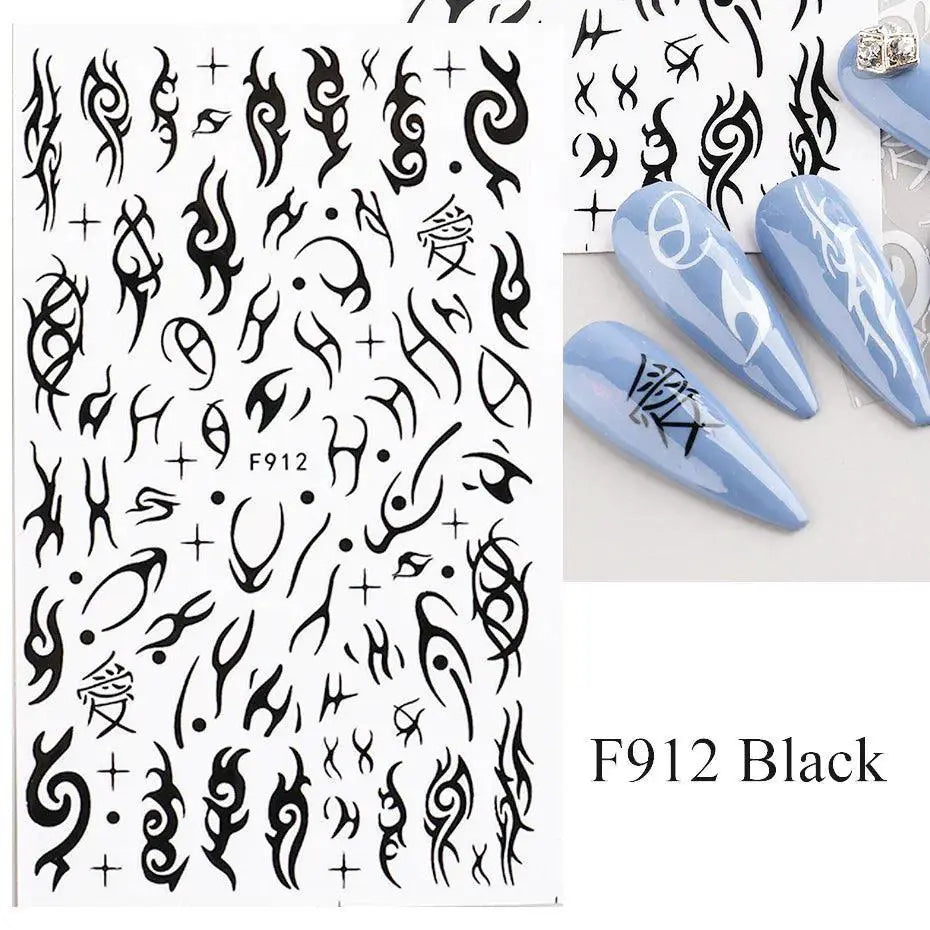 Easy Apply Nail Art Stickers for Pros — F792