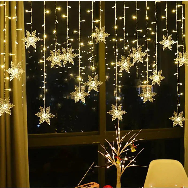 Enchanting Snowflake LED Fairy Lights for Holiday Decor