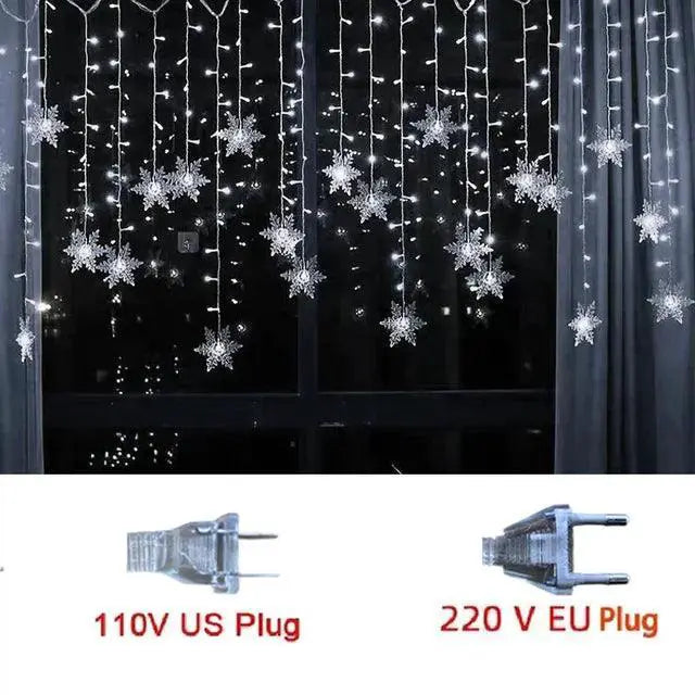 Enchanting Snowflake LED Fairy Lights for Holiday Decor