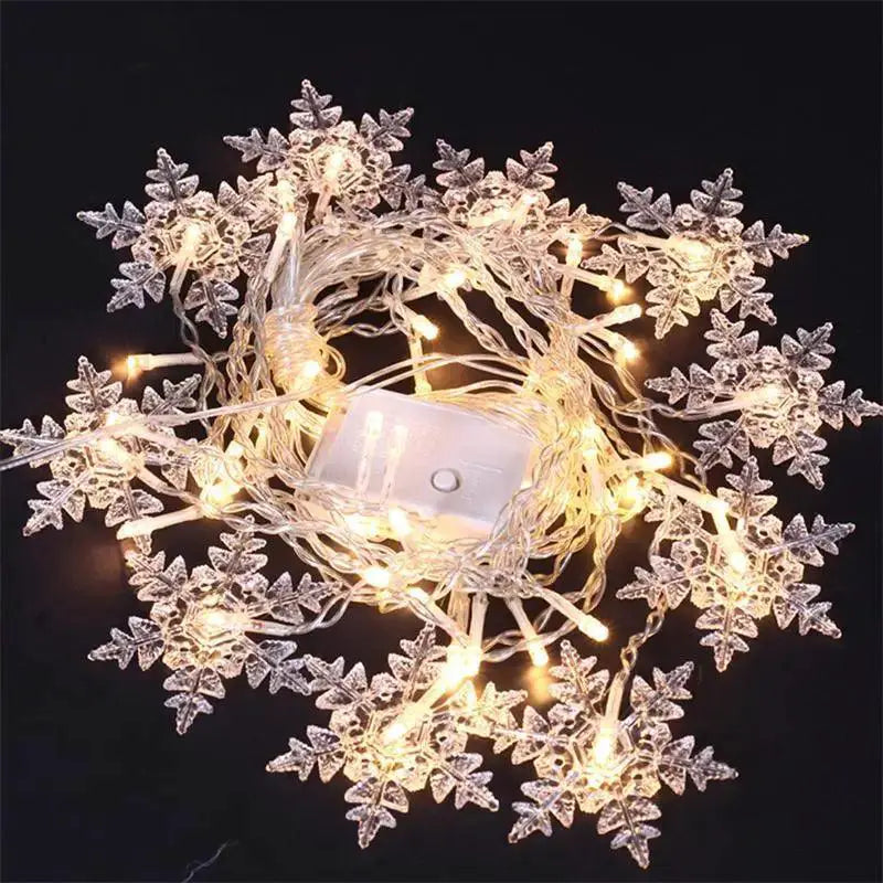 Enchanting Snowflake LED Fairy Lights for Holiday Decor