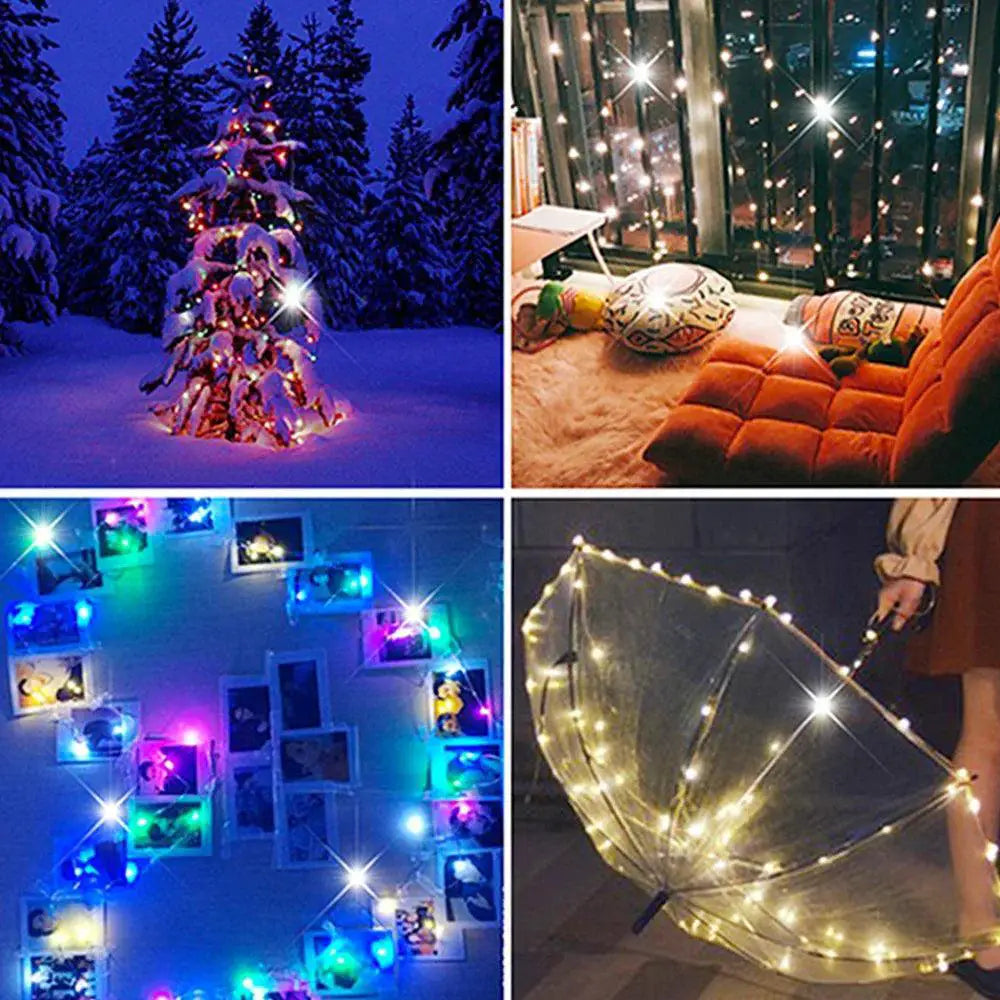 Enchanting Waterproof Outdoor Copper Wire LED String Lights