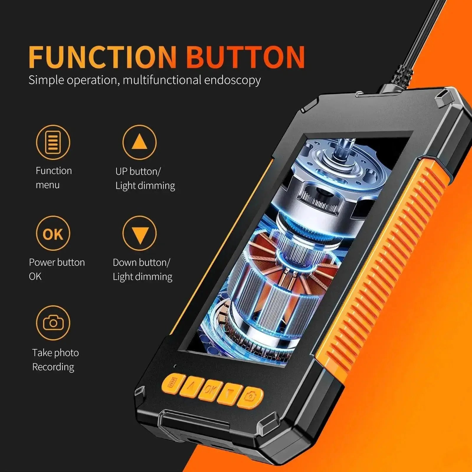 Dual Lens Waterproof IP68 Endoscope Car Inspection Camera