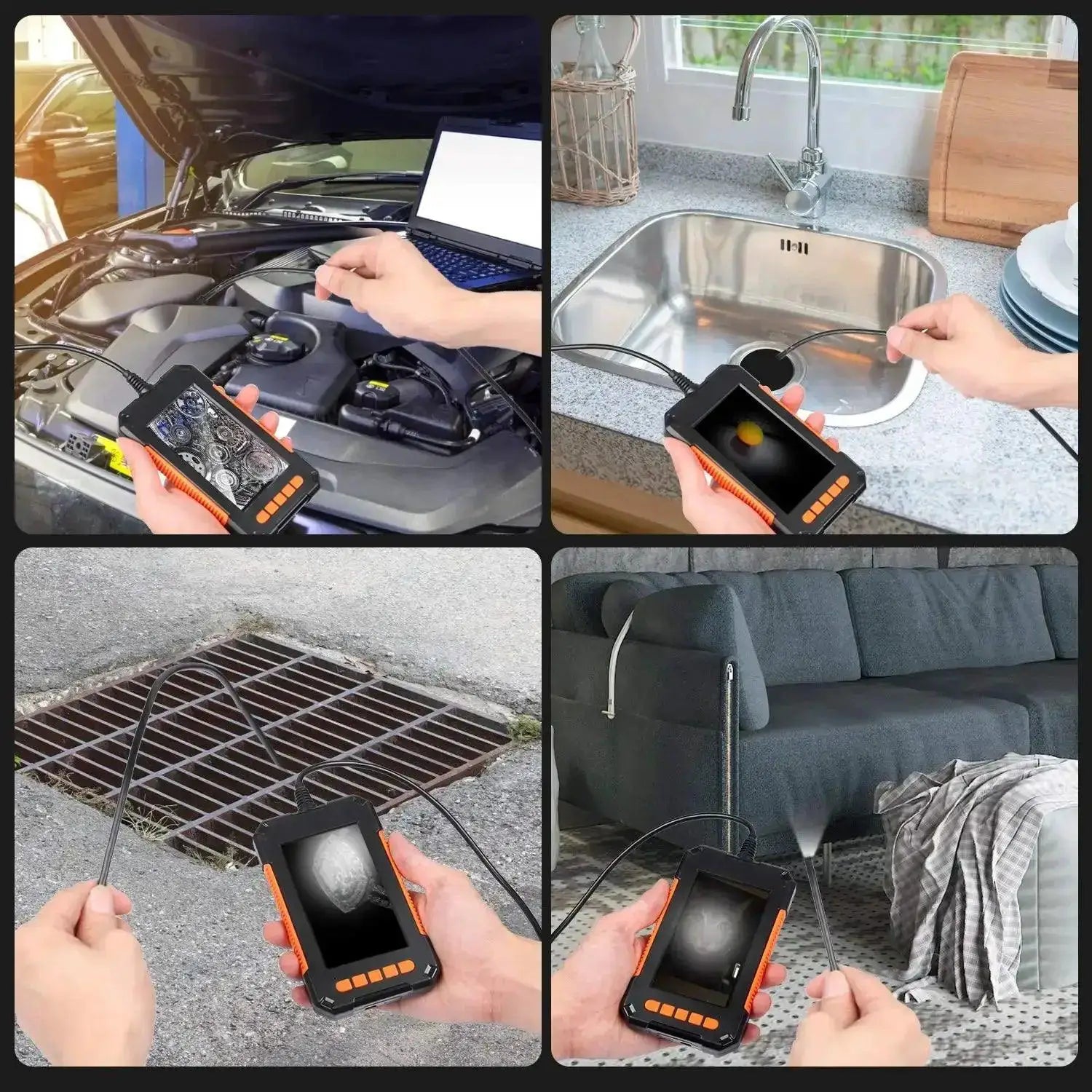 Dual Lens Waterproof IP68 Endoscope Car Inspection Camera