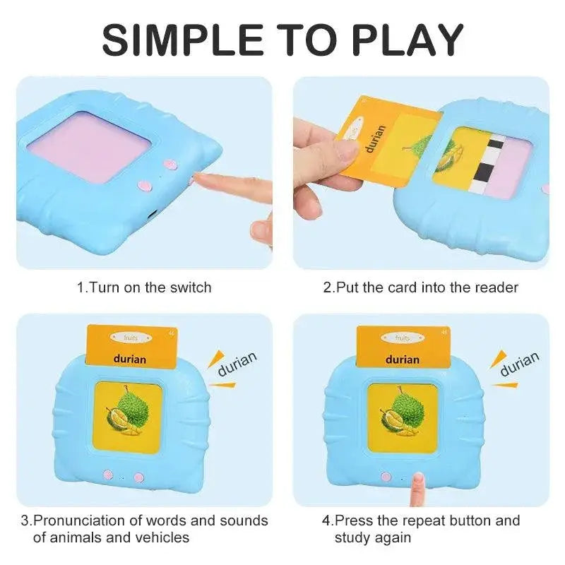English Learning Flash Card Reading Machine Montessori Toy