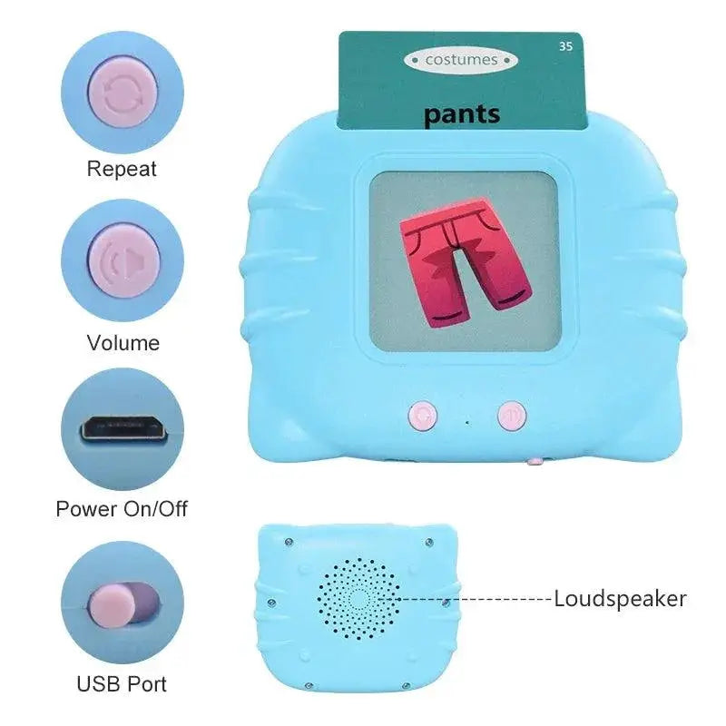 English Learning Flash Card Reading Machine Montessori Toy