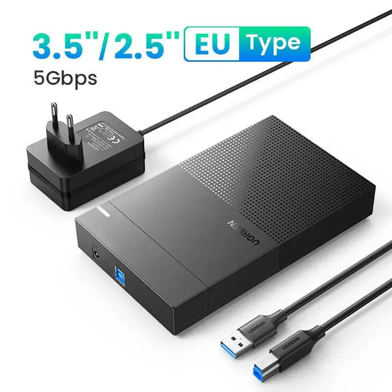 UGREEN SATA HDD SSD Enclosure For 2.5in And 3.5in USB 3.0