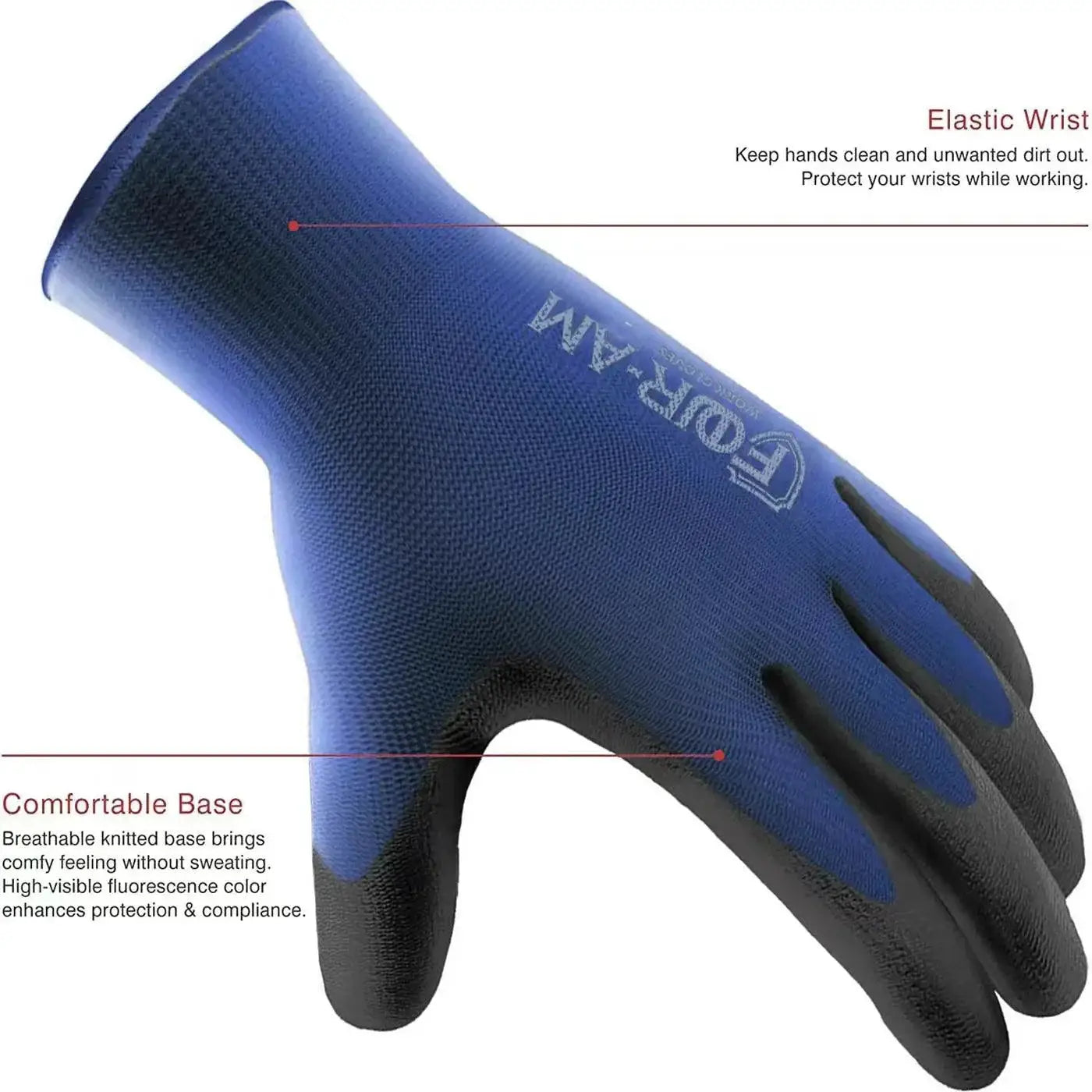 Safety Grip Work Gloves for Protection and Flexibility