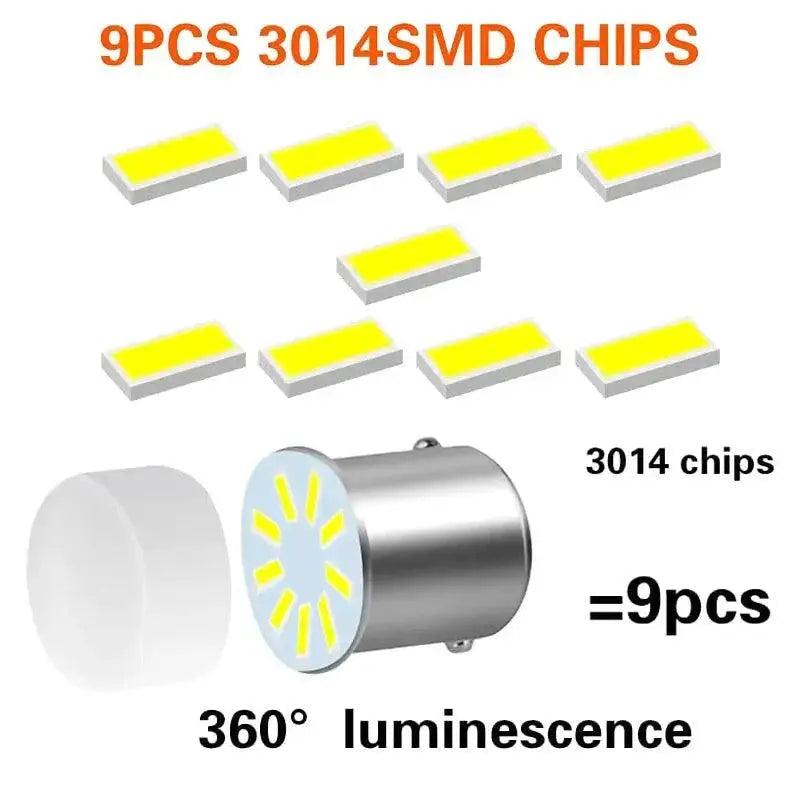 White LED Turn Signal Bulb 300 Lumen Car Lighting Upgrade