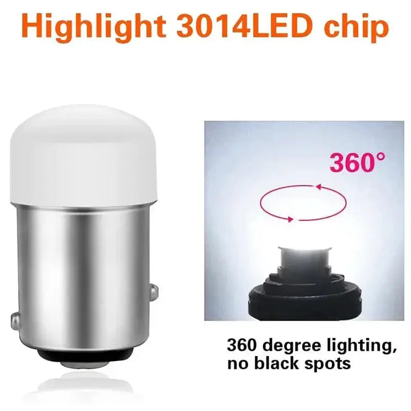 White LED Turn Signal Bulb 300 Lumen Car Lighting Upgrade