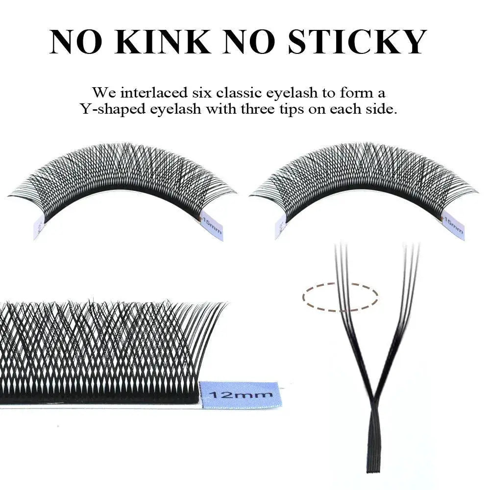 Enhanced YY Split Tips Triple Top Lashes Bold Glam Look