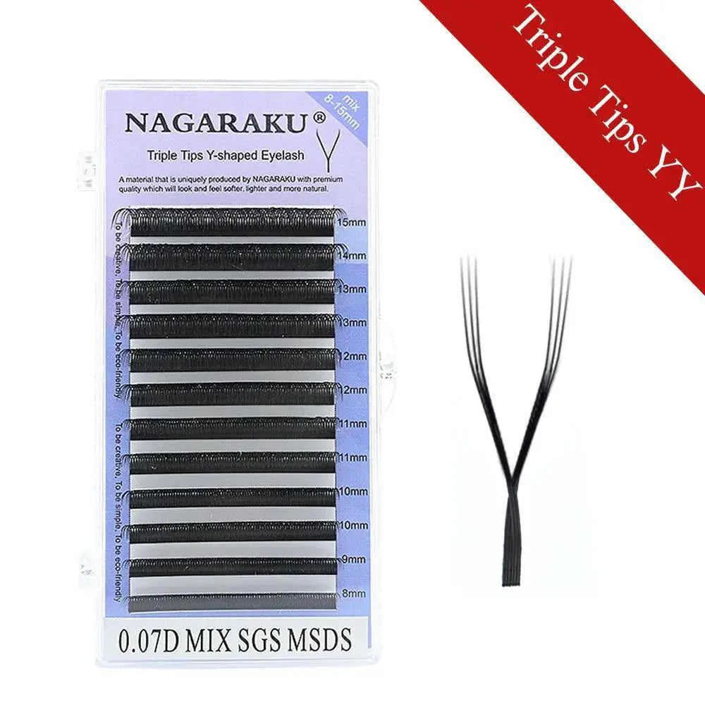 Enhanced YY Split Tips Triple Top Lashes Bold Glam Look