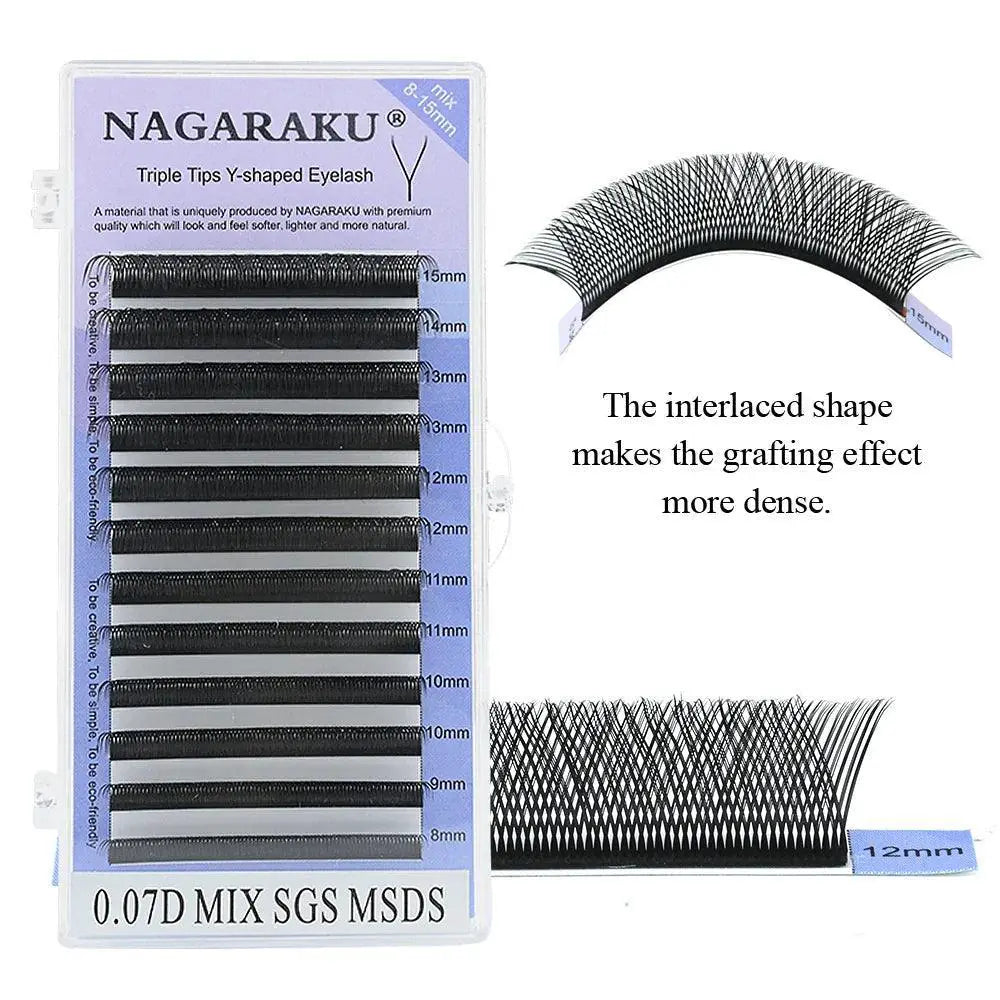 Enhanced YY Split Tips Triple Top Lashes Bold Glam Look