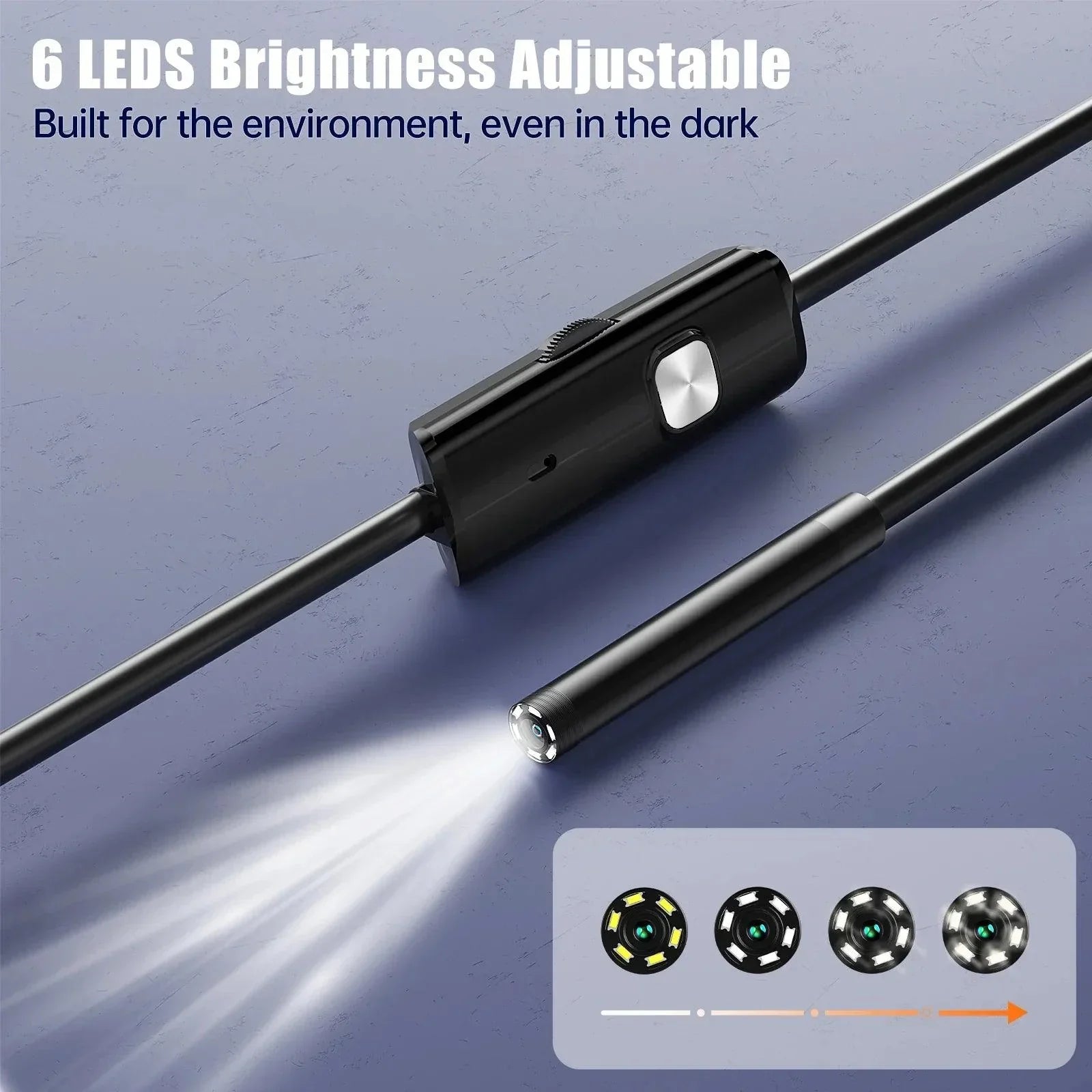 ENWOR Endoscope Camera Waterproof Lens And Adjustable LEDs