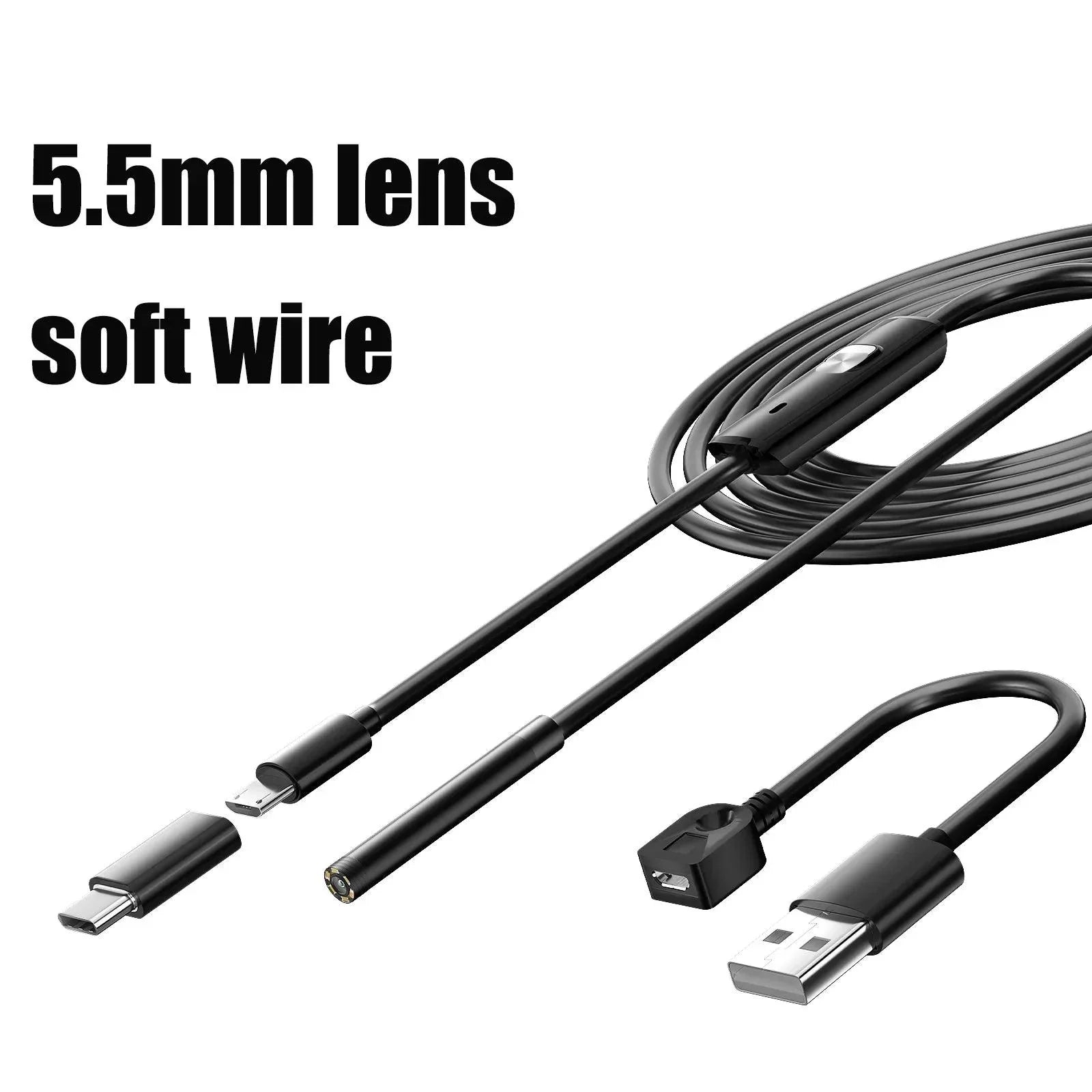 ENWOR Endoscope Camera Waterproof Lens And Adjustable LEDs