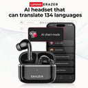 Erazer XT89 Pro AI Translator Earbuds Real Time Langs