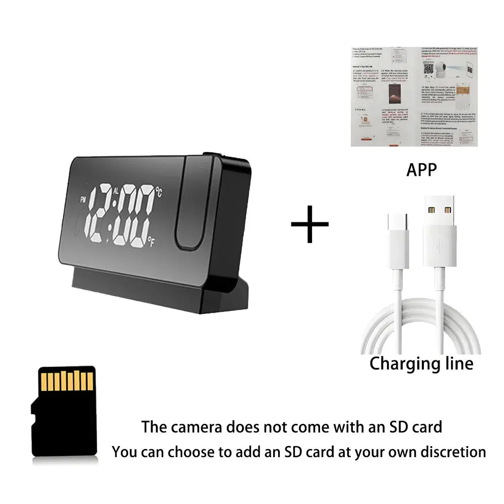 Erilles Mini 4K Clock Camera With WiFi Night Vision Loop Recording Nanny Cam