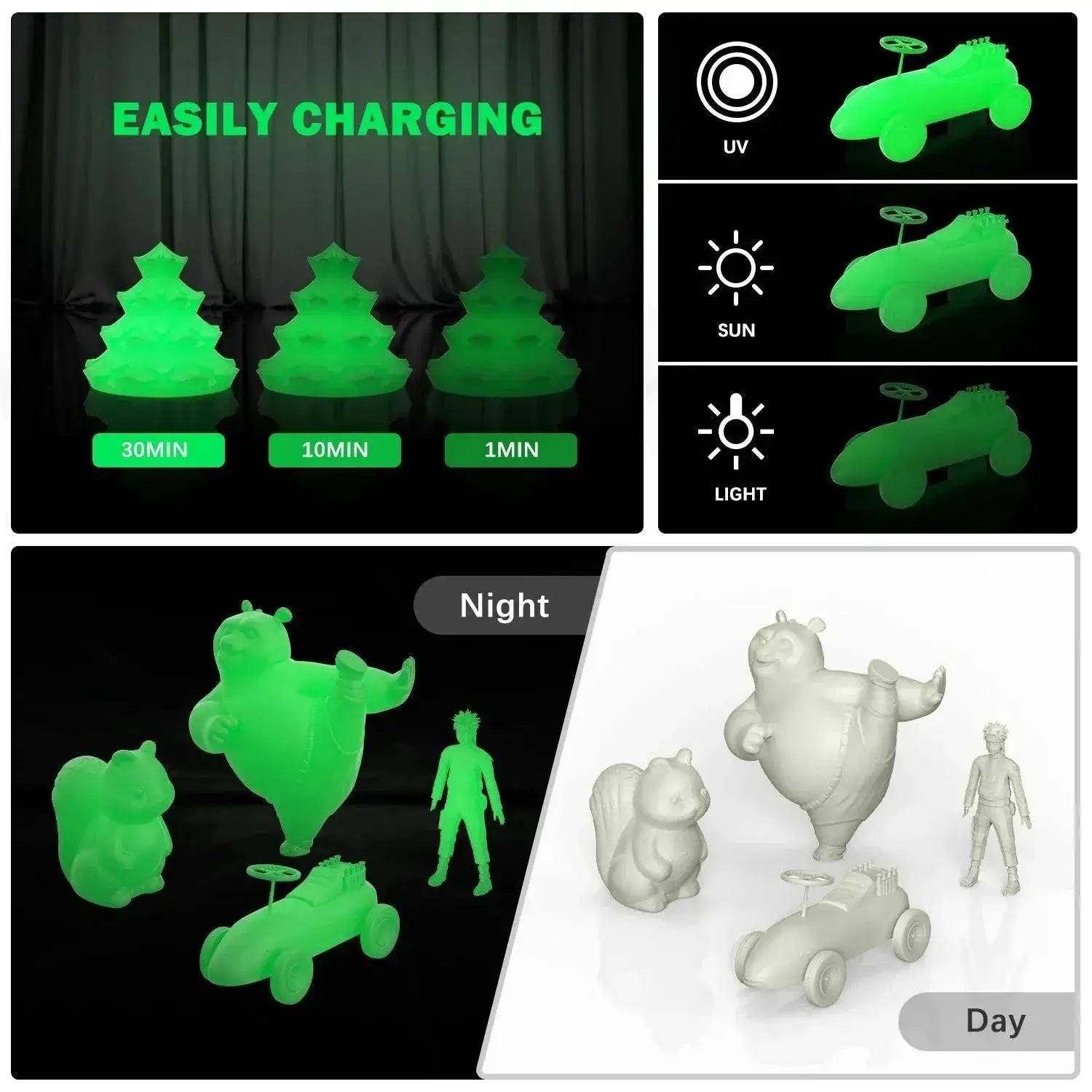 Eryone Luminous Glow In The Dark 3D Printing Filament