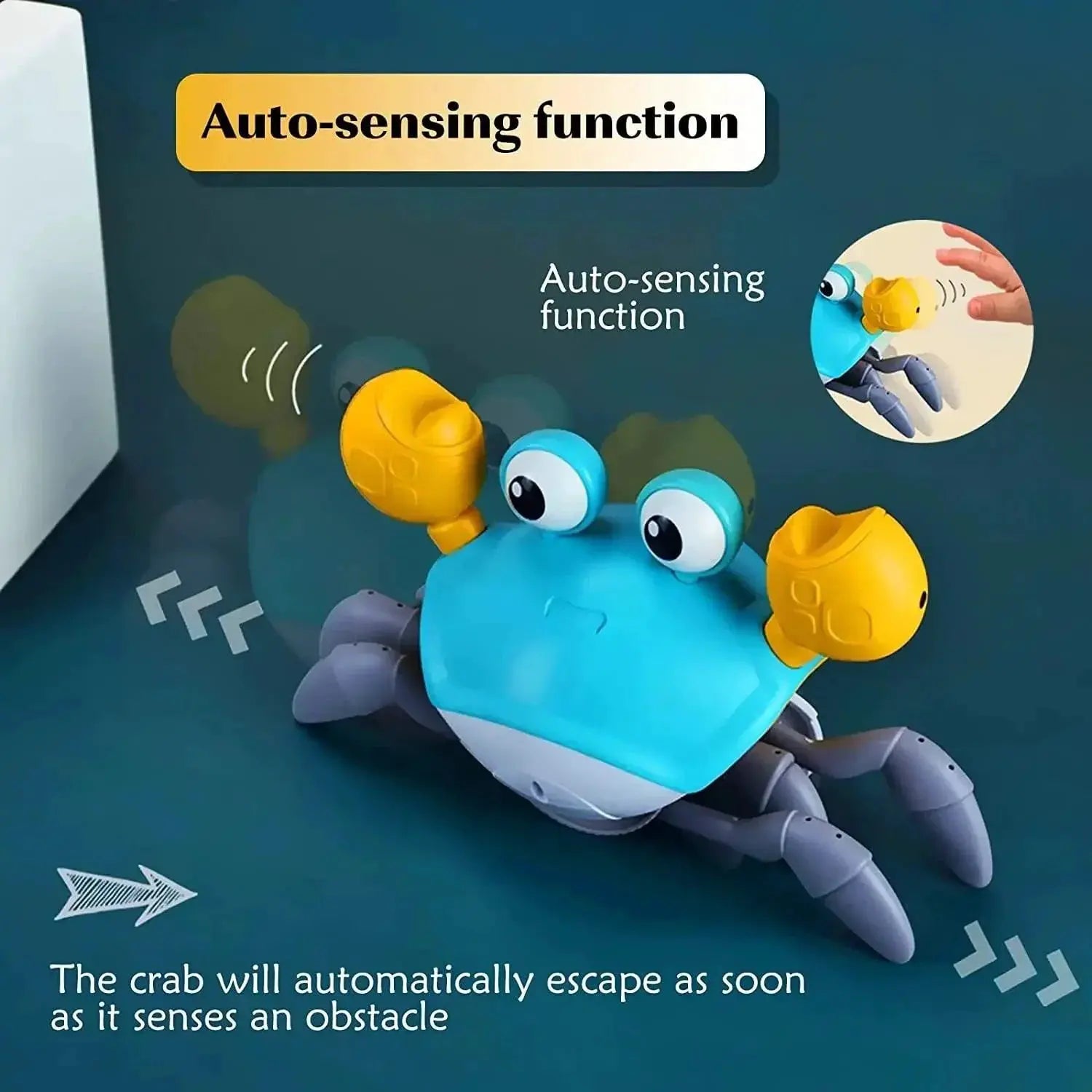 Escape Crab Electronic Pet With Auto Sensing Music Light Fun
