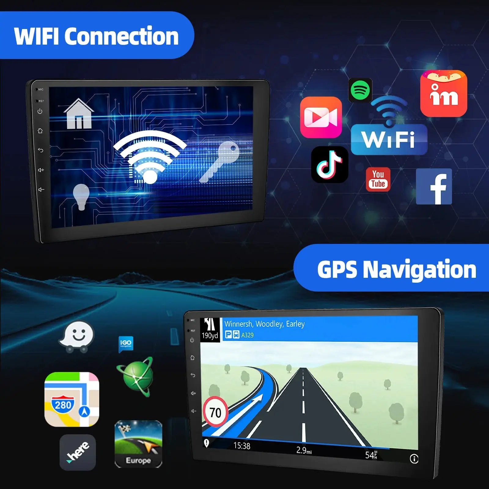Essgoo AR9001 2 Din Car Stereo - CarPlay