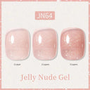 Ethereal Pink & White Jelly Nail Gel for Long-lasting Beauty
