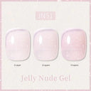 Ethereal Pink & White Jelly Nail Gel for Long-lasting Beauty