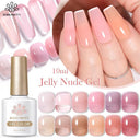 Ethereal Pink & White Jelly Nail Gel for Long-lasting Beauty