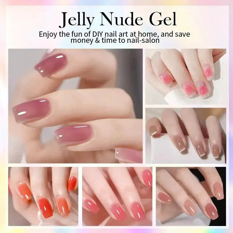 Ethereal Pink And White Jelly Nail Gel Long Lasting Beauty